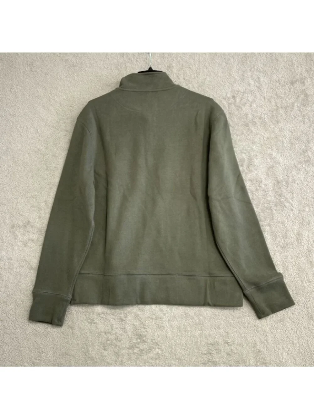 Banana Republic Men's M Olive Green Half-Zip Pullover Sweater Cotton Blend N1475